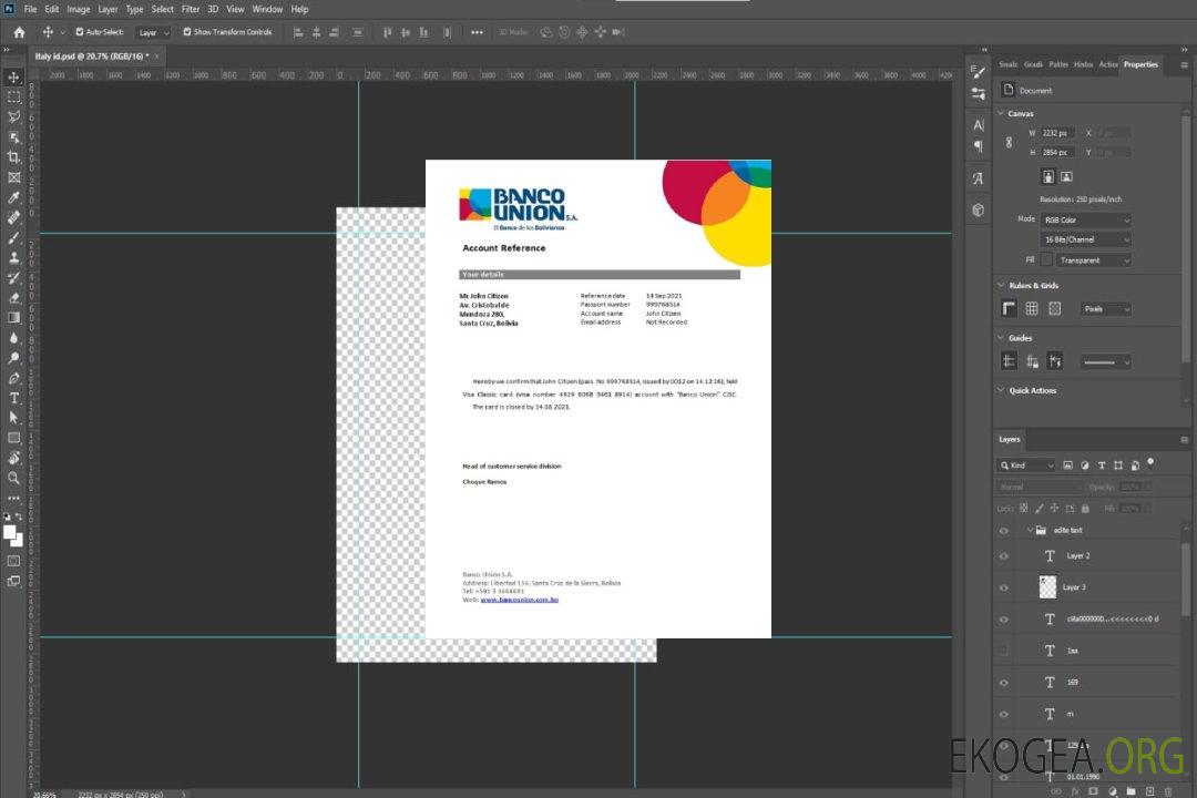 Référence Bolivia , Banko Union , closure template